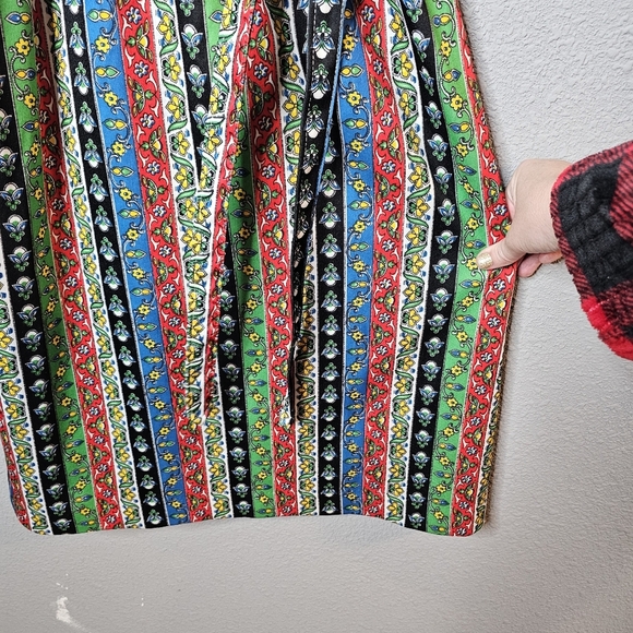 Vtg MC of Boston Dress Size 14 Womens Colorful Floral Striped 70s Sundress - Picture 7 of 14